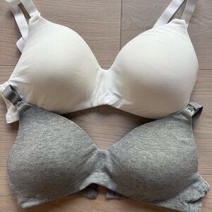 H&M Mama Nursing White and Gray Bra Set